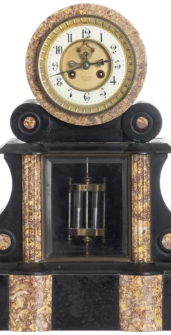 Uhr Garnitur Set, 19. Jahrhundert, 3er Set