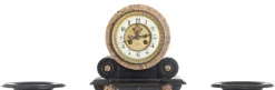 Uhr Garnitur Set, 19. Jahrhundert, 3er Set