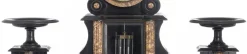 Uhr Garnitur Set, 19. Jahrhundert, 3er Set