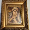 Ukrainisches Mädchen, 1910, Öl auf Holz, gerahmt