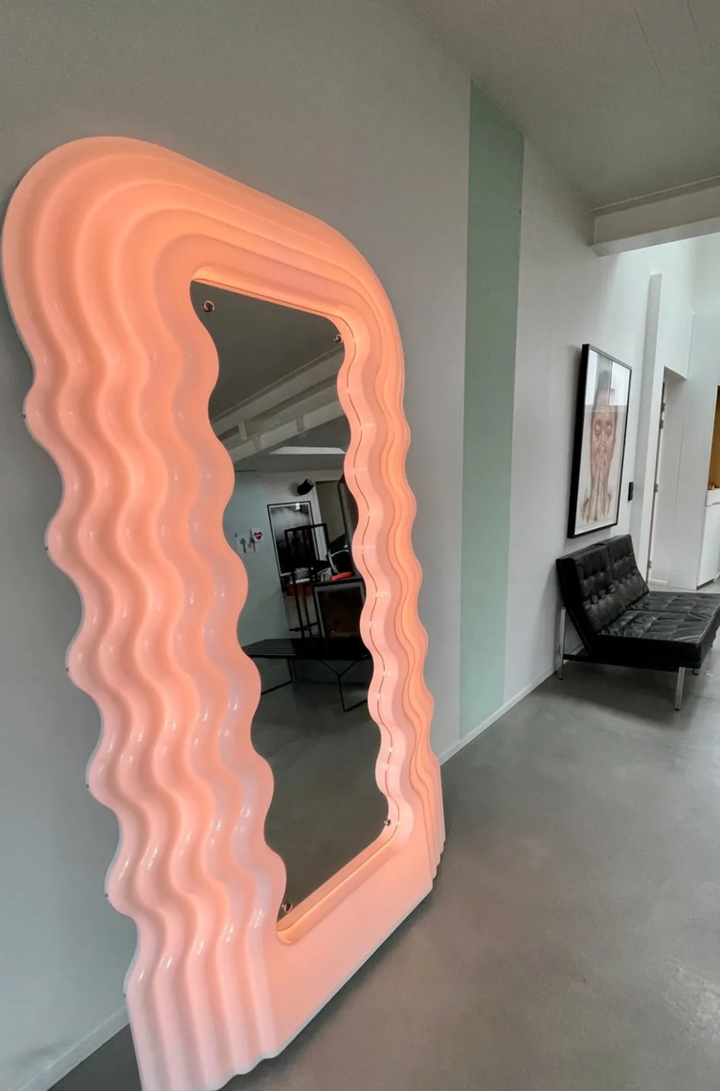 Ultrafragola-Spiegel von Ettore Sottsass für Poltronova, 1970er Jahre