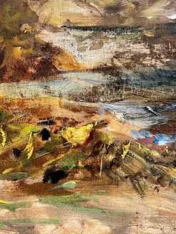 Unbekannter Künstler, The Farm, Öl auf Leinwand