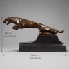 Unbekannt, Panther Skulptur, 2000er, Bronze