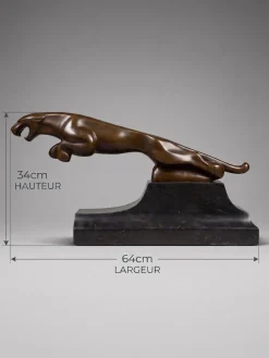 Unbekannt, Panther Skulptur, 2000er, Bronze