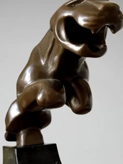 Unbekannt, Panther Skulptur, 2000er, Bronze