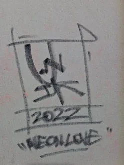 Unik94, Tableau Street Art Néo Love,Unik 94, 2000er, Holz und Acryl
