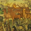 Unknown, Hunter's Funeral, Zeichnung in Tempera, Frühes 20. Jh