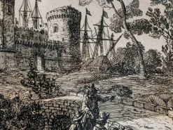 Unknown, Landscape in Masters, 17. Jh., Radierung, gerahmt