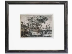 Unknown, Landscape in Masters, 17. Jh., Radierung, gerahmt