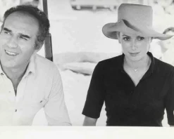 Unknown, Michel Piccoli und Catherine Deneuve am Set von "La Charade", 1960er, Fotografie