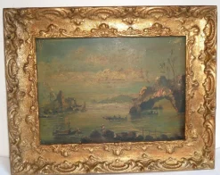 Unknown, Seascape, 1800s, Öl und Kupfer
