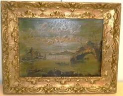 Unknown, Seascape, 1800s, Öl und Kupfer