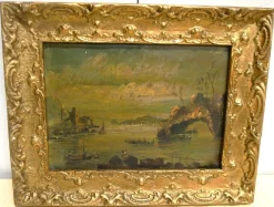Unknown, Seascape, 1800s, Öl und Kupfer