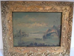 Unknown, Seascape, 1800s, Öl und Kupfer