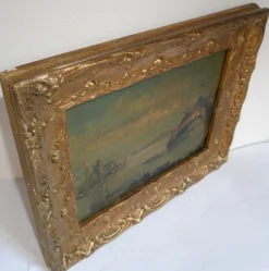 Unknown, Seascape, 1800s, Öl und Kupfer