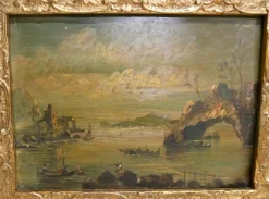 Unknown, Seascape, 1800s, Öl und Kupfer