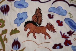 Usbekischer Suzani Bestickter Wandbehang
