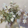 Valery Bayda, Anemones, 2025, Öl auf Karton