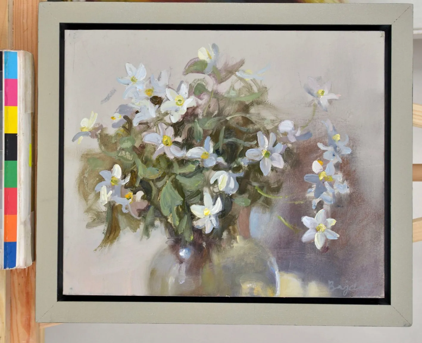 Valery Bayda, Anemones, 2025, Öl auf Karton