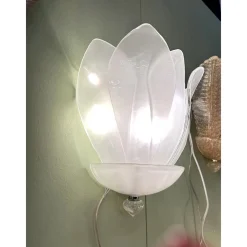 Venezianische Floreal Wandleuchten aus Muranoglas von Simoeng, 2er Set
