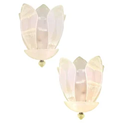 Venezianische Floreal Wandleuchten aus Muranoglas von Simoeng, 2er Set
