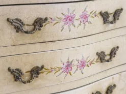 Venezianischer Louis XV Handbemalter Vintage Nachttisch mit Schubladen, 1920er