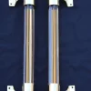 Venini Griffe aus Poliertem Messing & Muranoglas, 1950er, 2er Set