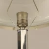 Verchromte Art Deco Tischlampe mit Schirm aus Opalglas, 1920er