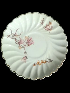 Verdrehte Tassen & Untertassen aus Porzellan, 19. Jh. von Limoges, 1891, 12 Set