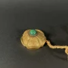 Vergoldete Art Decò Türklingel aus Vergoldeter Bronze, Maison Charles zugeschrieben, 1930er