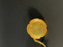 Vergoldete Art Decò Türklingel aus Vergoldeter Bronze, Maison Charles zugeschrieben, 1930er