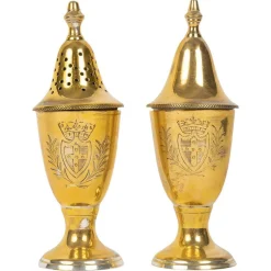 Vergoldete Salz- und Pfefferstreuer im Stil von Napoleon III, Anfang des 20. Jahrhunderts, 2er Set