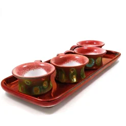 Verkupferte Tassen, 1960er, 5 . Set