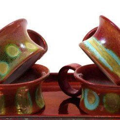 Verkupferte Tassen, 1960er, 5 . Set