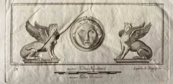 Verschiedene Künstler, Sphinxen aus dem antiken Rom, 1750er, Original Radierung