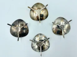 Versilberte Dänische Atla Kerzenhalter von Cohr, 1960er, 4er Set
