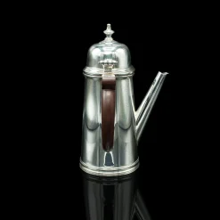 Versilberte englische Vintage Hot Chocolate Kannen, 2er Set