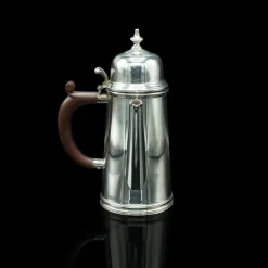 Versilberte englische Vintage Hot Chocolate Kannen, 2er Set