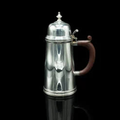 Versilberte englische Vintage Hot Chocolate Kannen, 2er Set