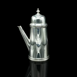 Versilberte englische Vintage Hot Chocolate Kannen, 2er Set