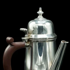 Versilberte englische Vintage Hot Chocolate Kannen, 2er Set