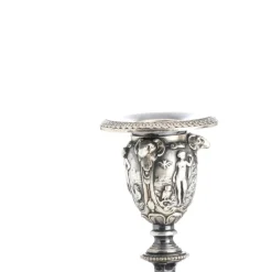 Versilberte Kerzenhalter, 19. Jh., 2er Set
