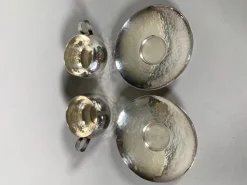 Versilberte Metallbecher von Jean Despres, 1950, 2er Set