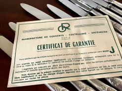 Versilberte Metallmesser, Frankreich, 1950er, 12 . Set