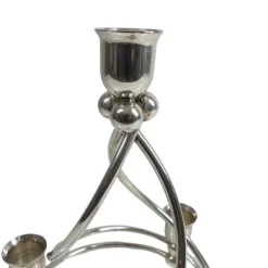 Versilberter Art Deco Kerzenhalter, 1920er
