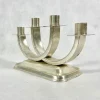 Versilberter Art Deco Kerzenhalter von Quist, Esslingen, 1950er