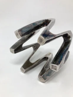 Versilberter Kerzenhalter aus Metall von Jens Quistgaard, 1970er