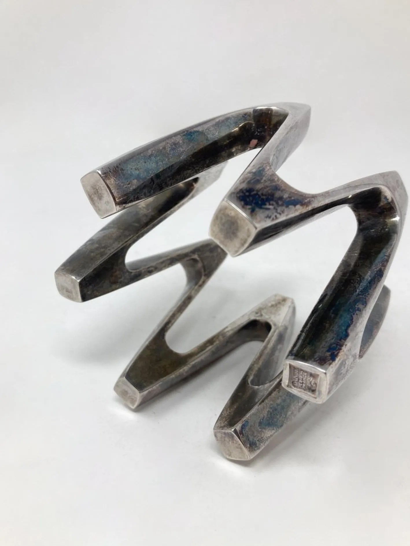 Versilberter Kerzenhalter aus Metall von Jens Quistgaard, 1970er