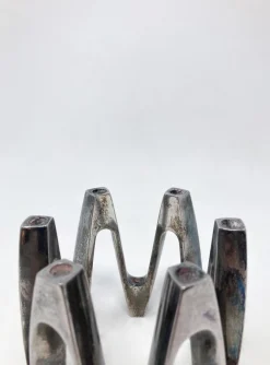 Versilberter Kerzenhalter aus Metall von Jens Quistgaard, 1970er