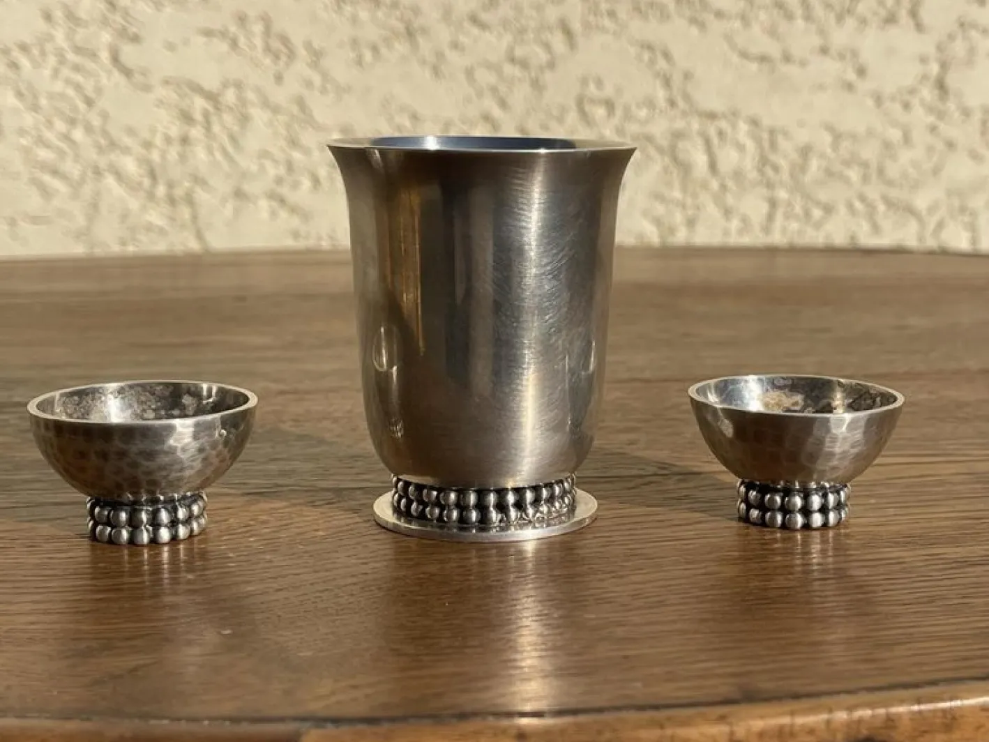 Versilberter Metallbecher von Jean Despréss